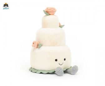 Jellycat 趣味结婚蛋糕（28厘米x19厘米）
